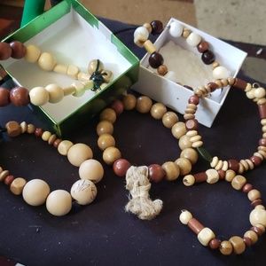 Wooden bead bracelets